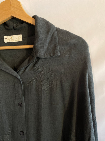 Camicia Flora piombo