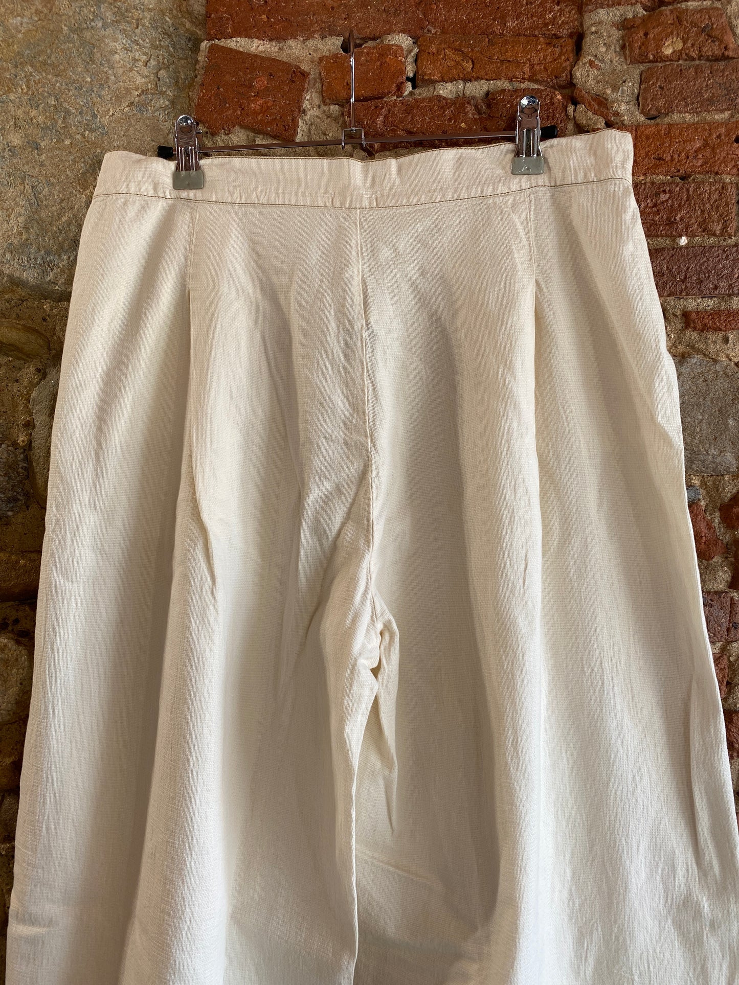 Pantalone Crop colore panna