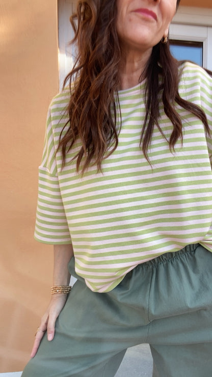 T-shirt Polly verde rosa