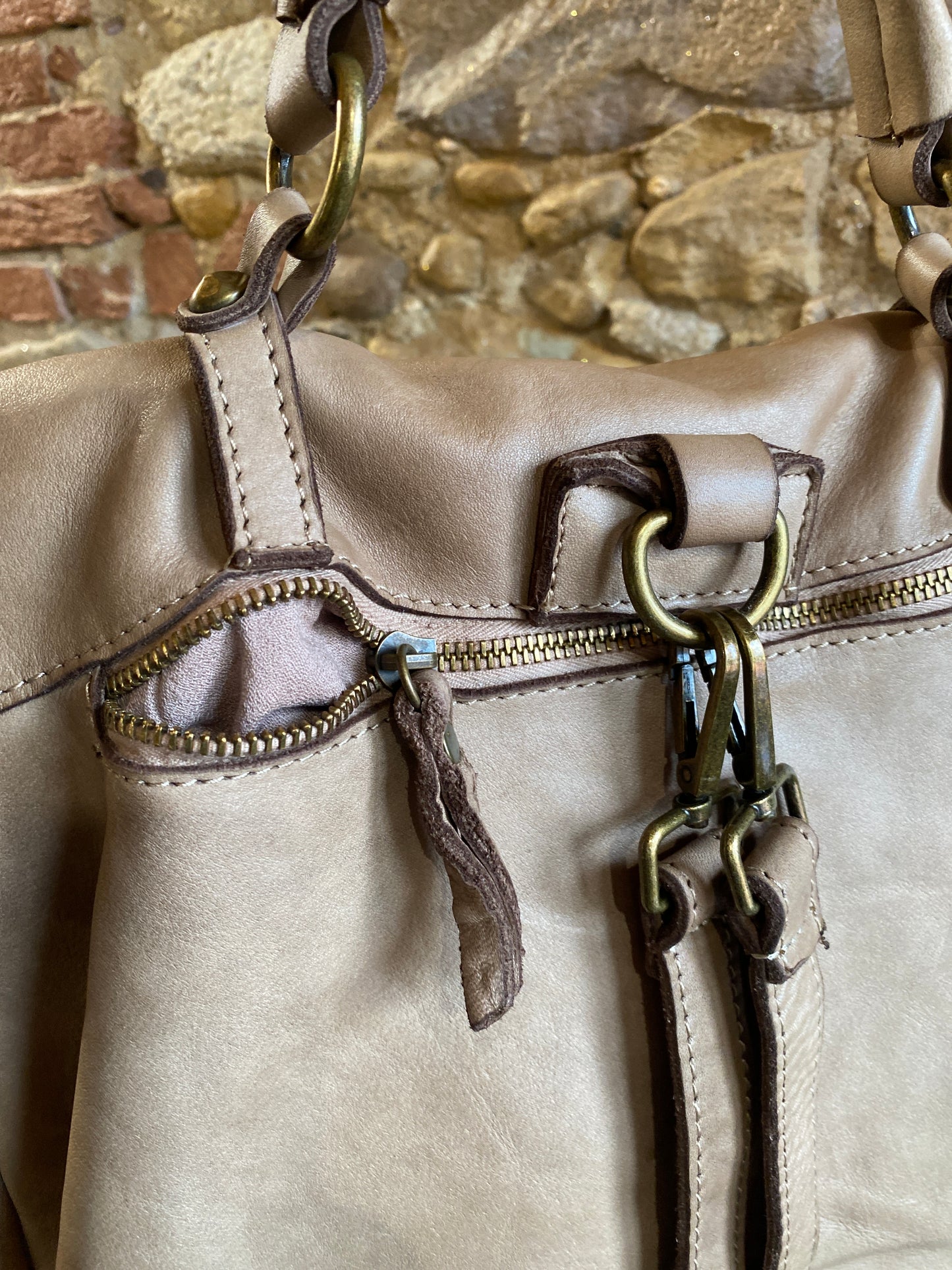 Zaino Jordan pelle taupe