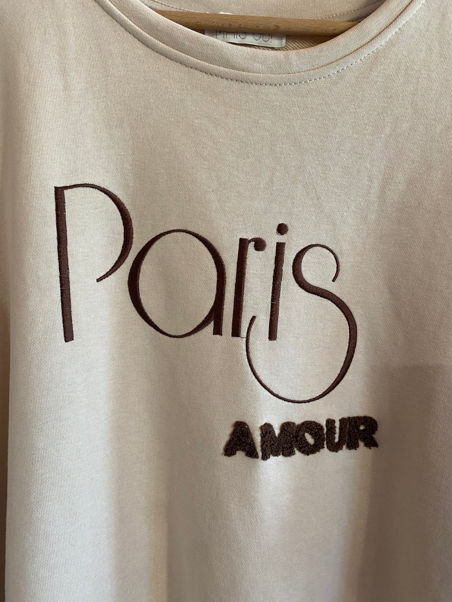 Felpa Paris Amour naturale