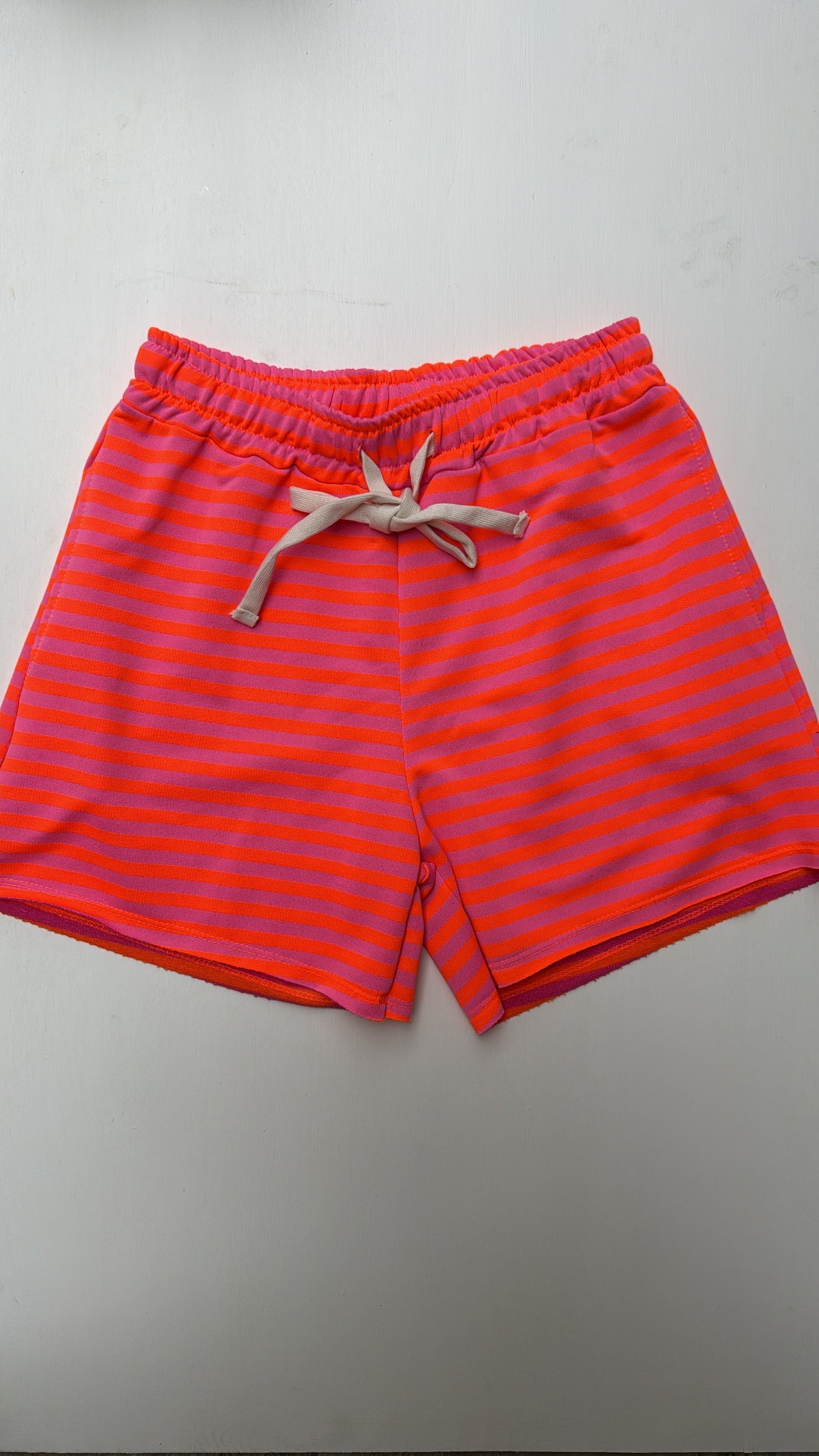 Shorts Strippy righe arancio fuxia