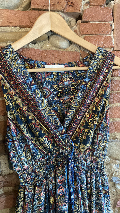 Abito Amarea blu azzurro marrone