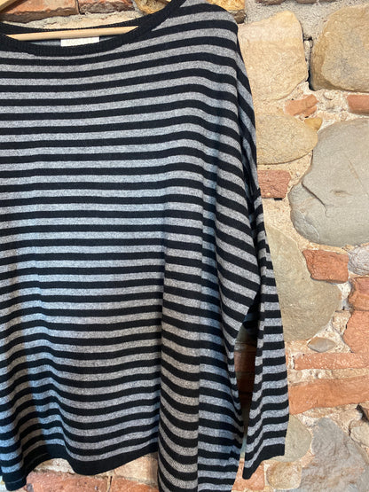 Maglia Stripped grey black