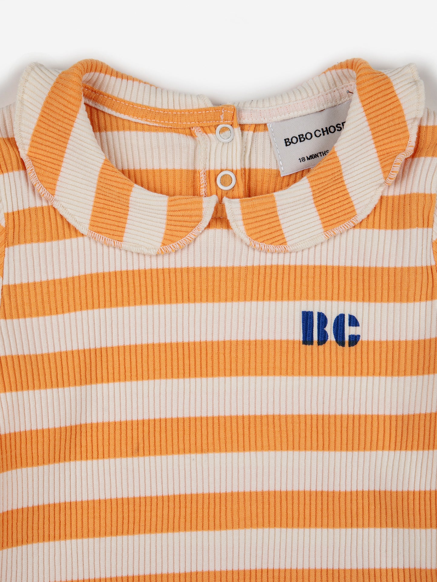 T-shirt bambina in cotone a costine righe panna e giallo