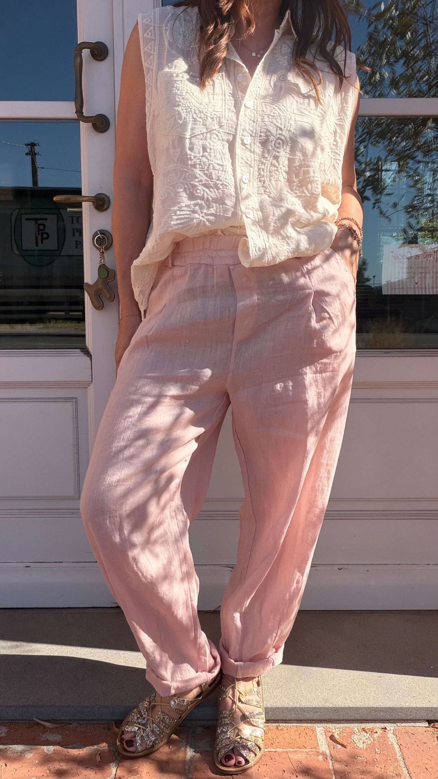 Pantalone Philip Lino Rosa