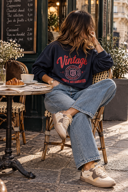 Felpa Vintage Navy