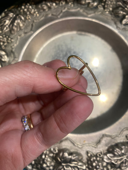 Anello big heart colore oro