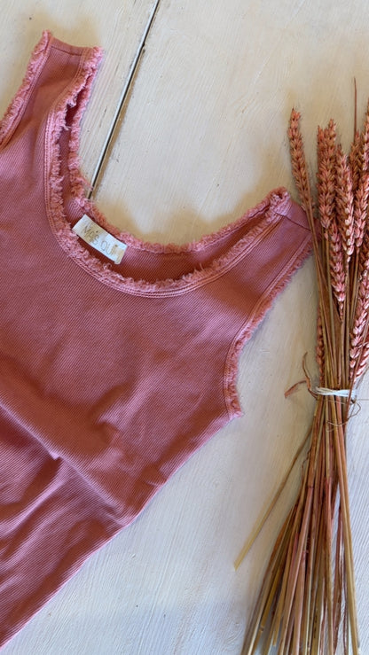 Canotta Fluffy Vintage Rose