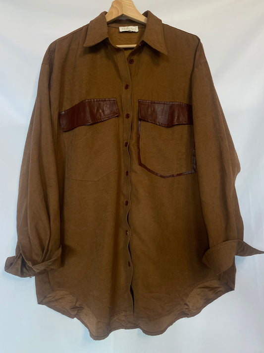 Camicia Cow tabacco