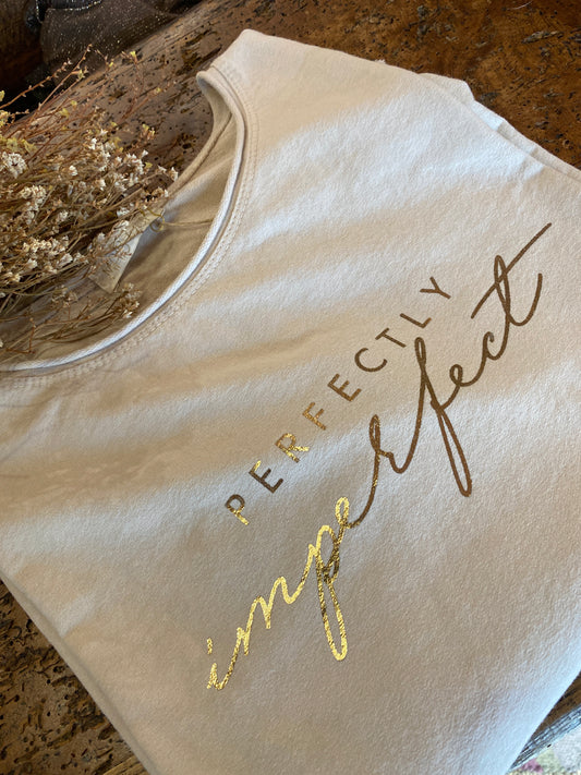 T-shirt Perfectly Imperfect white