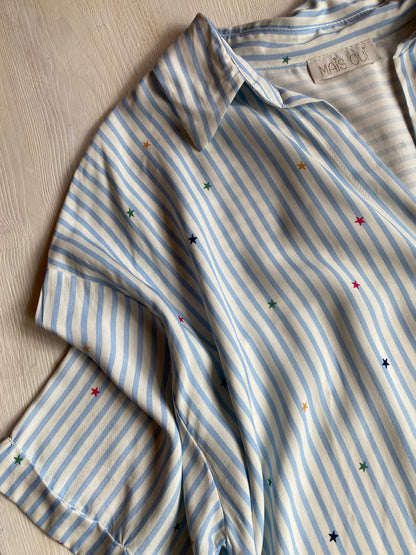 Completo pigiama Costellazione azzurro
