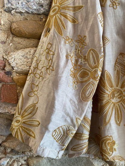 Camicia Fleur beige caldo miele