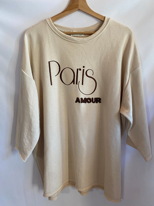 Felpa Paris Amour naturale