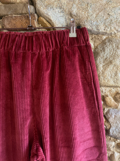 Pantalone velluto ciliegia