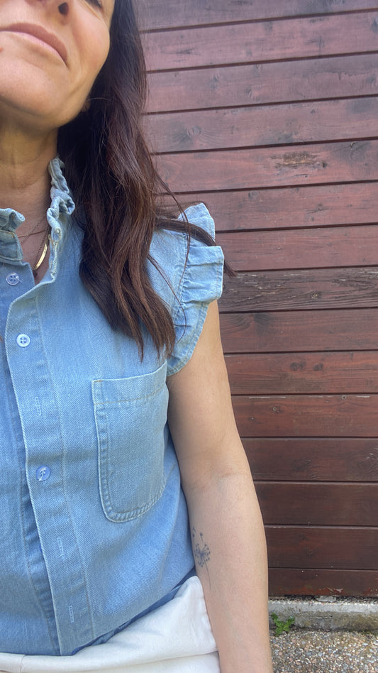 Camicina Asia denim chiara