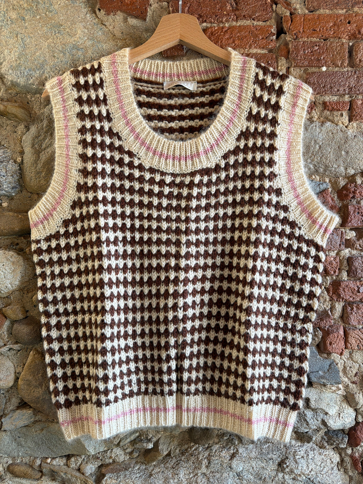 Gilet Monogram Camel