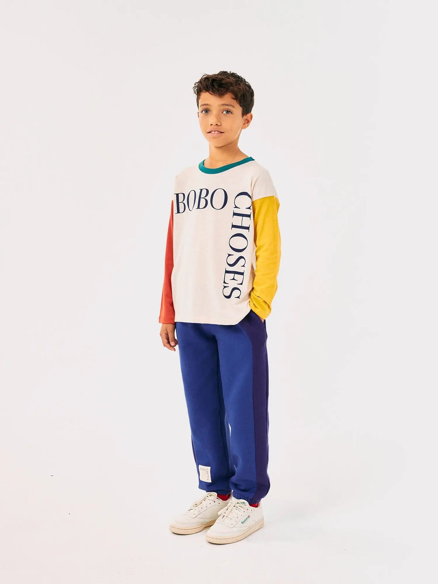 Pantaloni color block