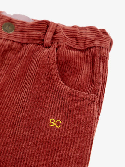 Pantaloni dritti in velluto a coste