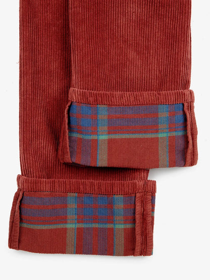 Pantaloni dritti in velluto a coste