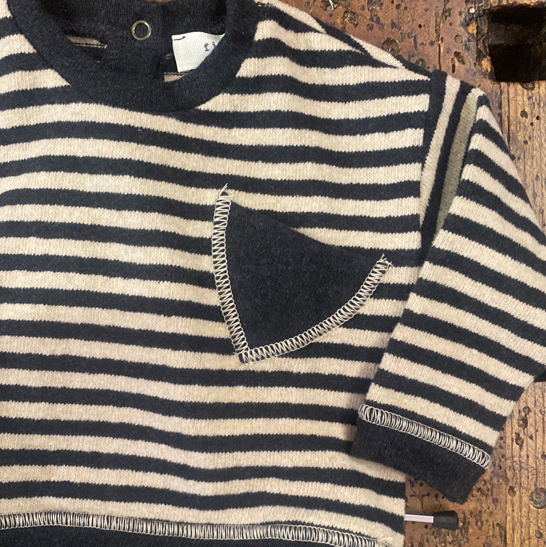 completo bambino caldo cotone grigio carbone e panna