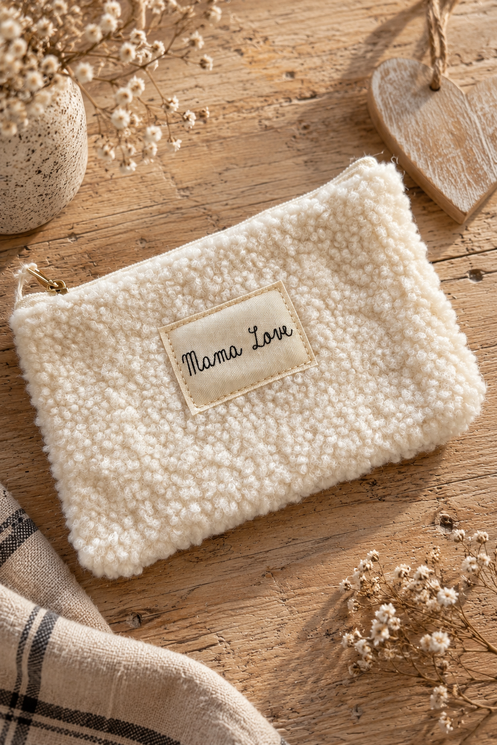 Pochette Teddy Mama Love natural