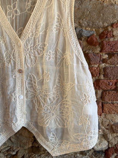 Gilet Papillon milk
