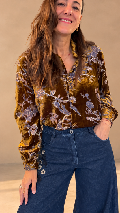 Camicia Brocante green