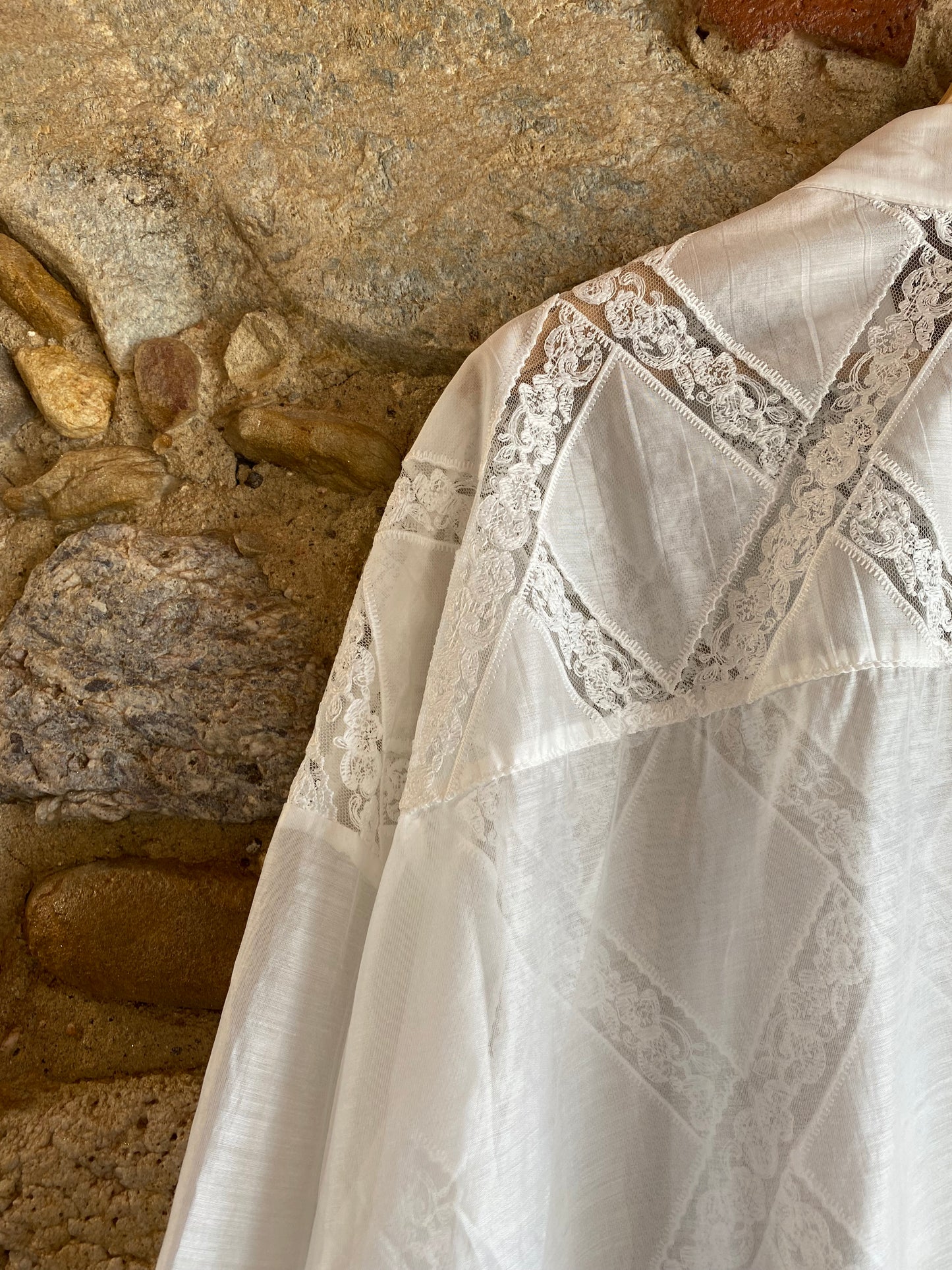 Camicia Macramè white