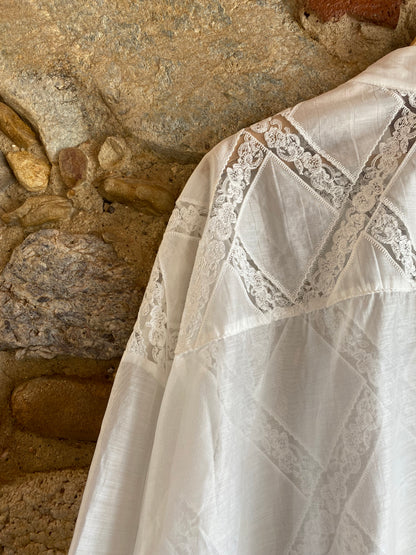 Camicia Macramè white