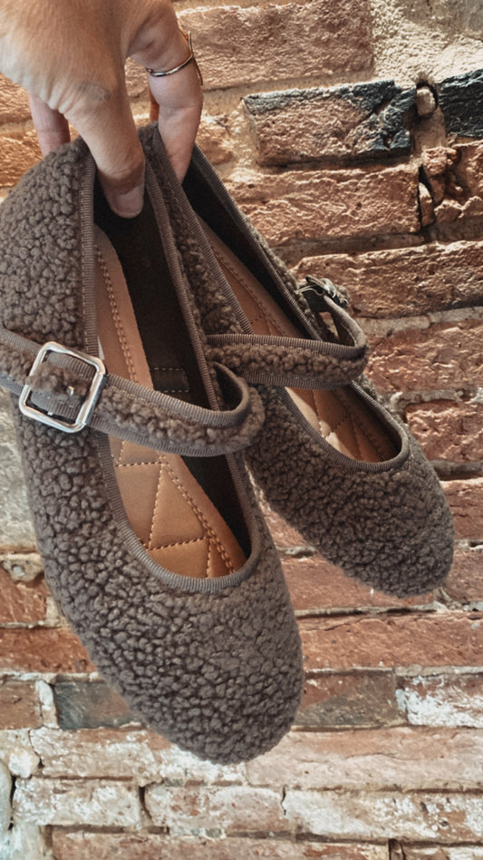 Ballerine Teddy taupe