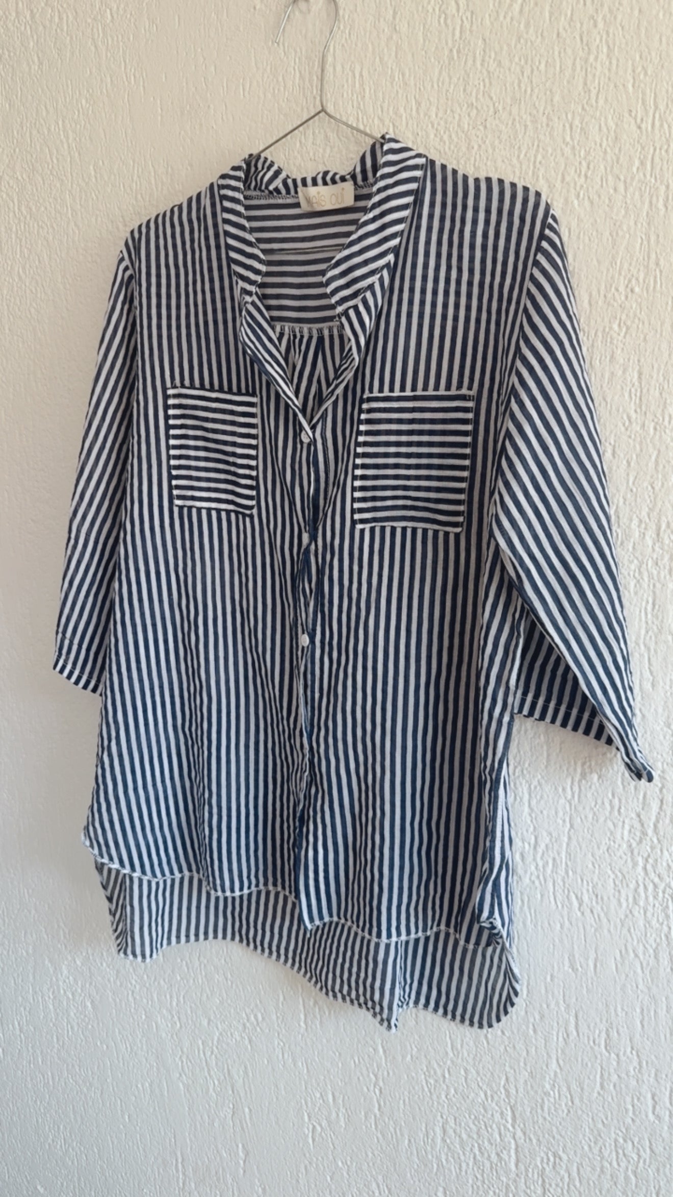 Camicia righe Mahé navy