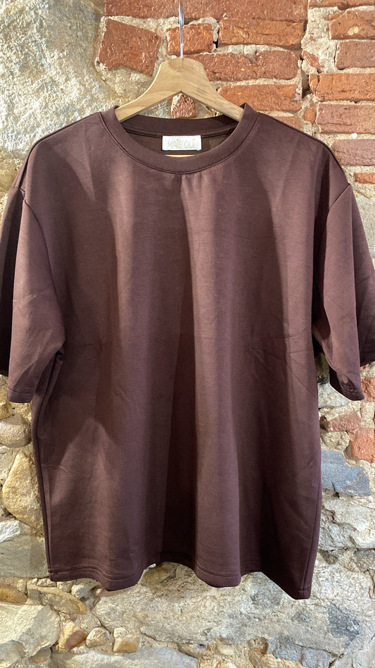 T-shirt Camelia cioccolato