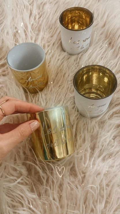 Porta candela oro Amour et Amitié