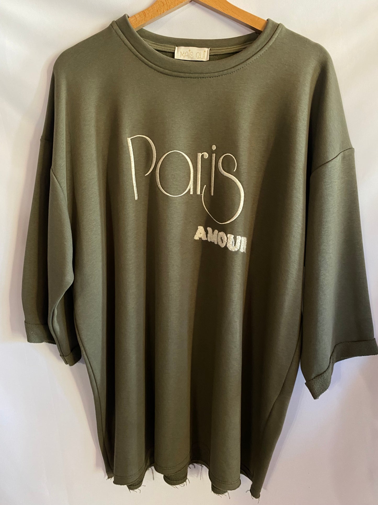 Felpa Paris Amour verde