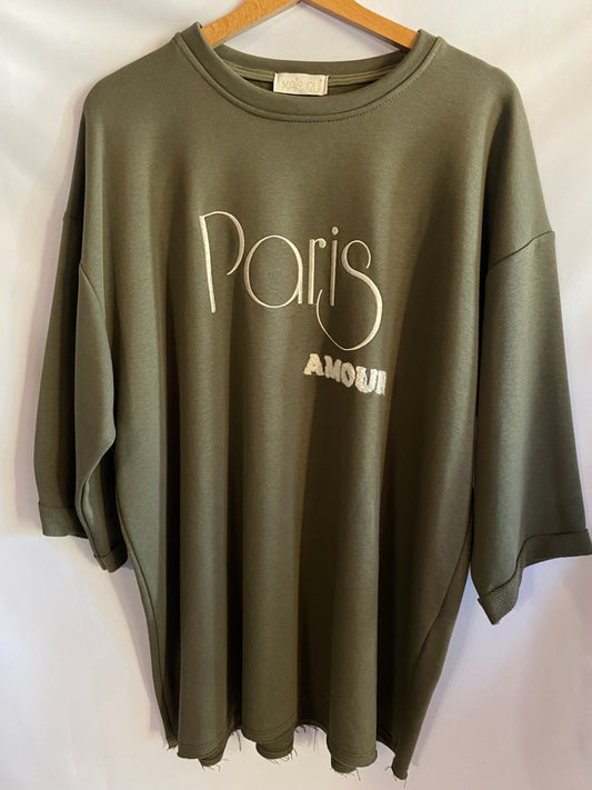 Felpa Paris Amour verde