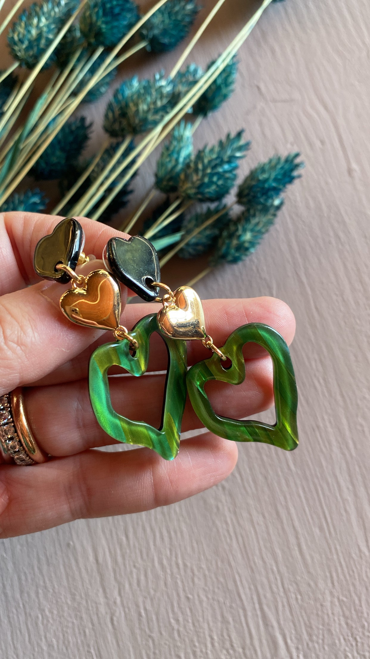 Orecchini Matti green