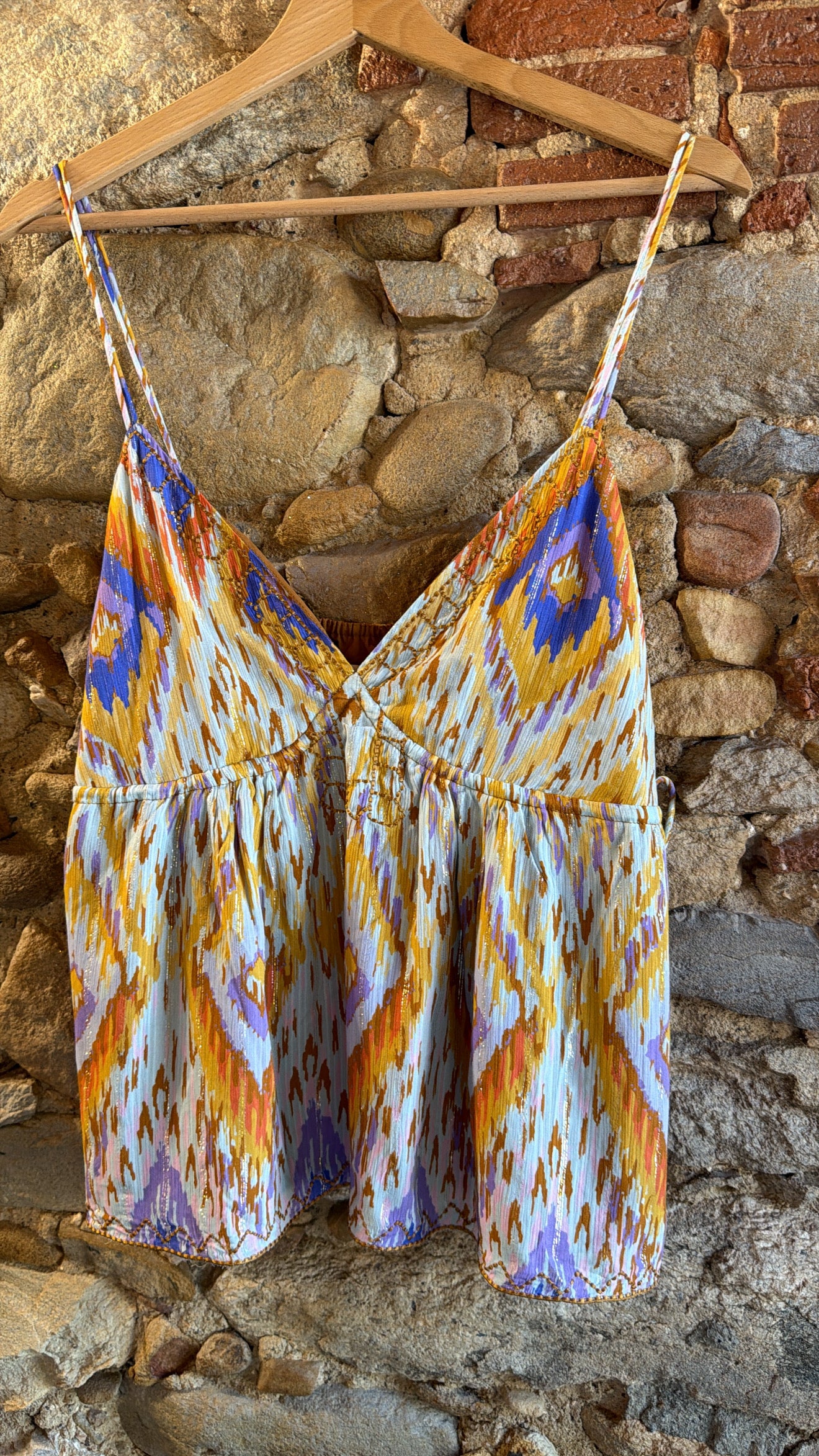 Top Fantasy arancio viola