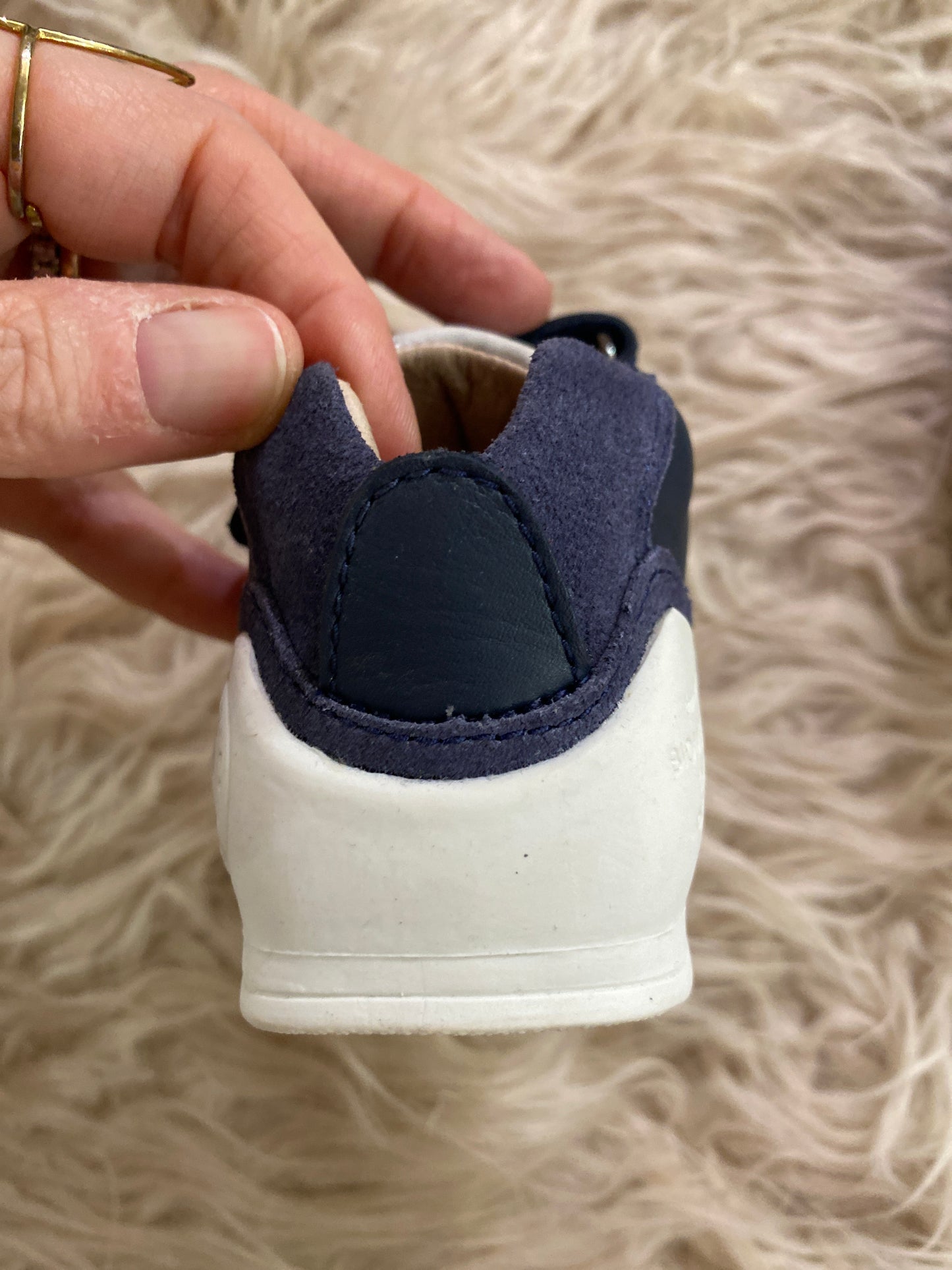 Sneakers in pelle blu