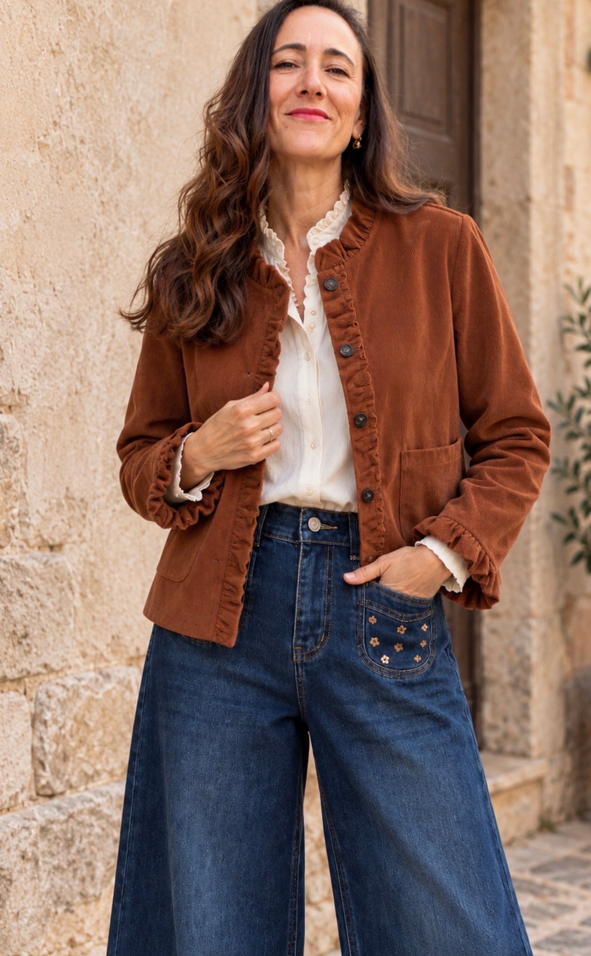 Giacca camicia Joanna Caramel