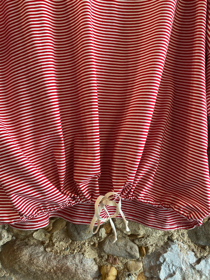 Felpa Pistillo riga latte rosso