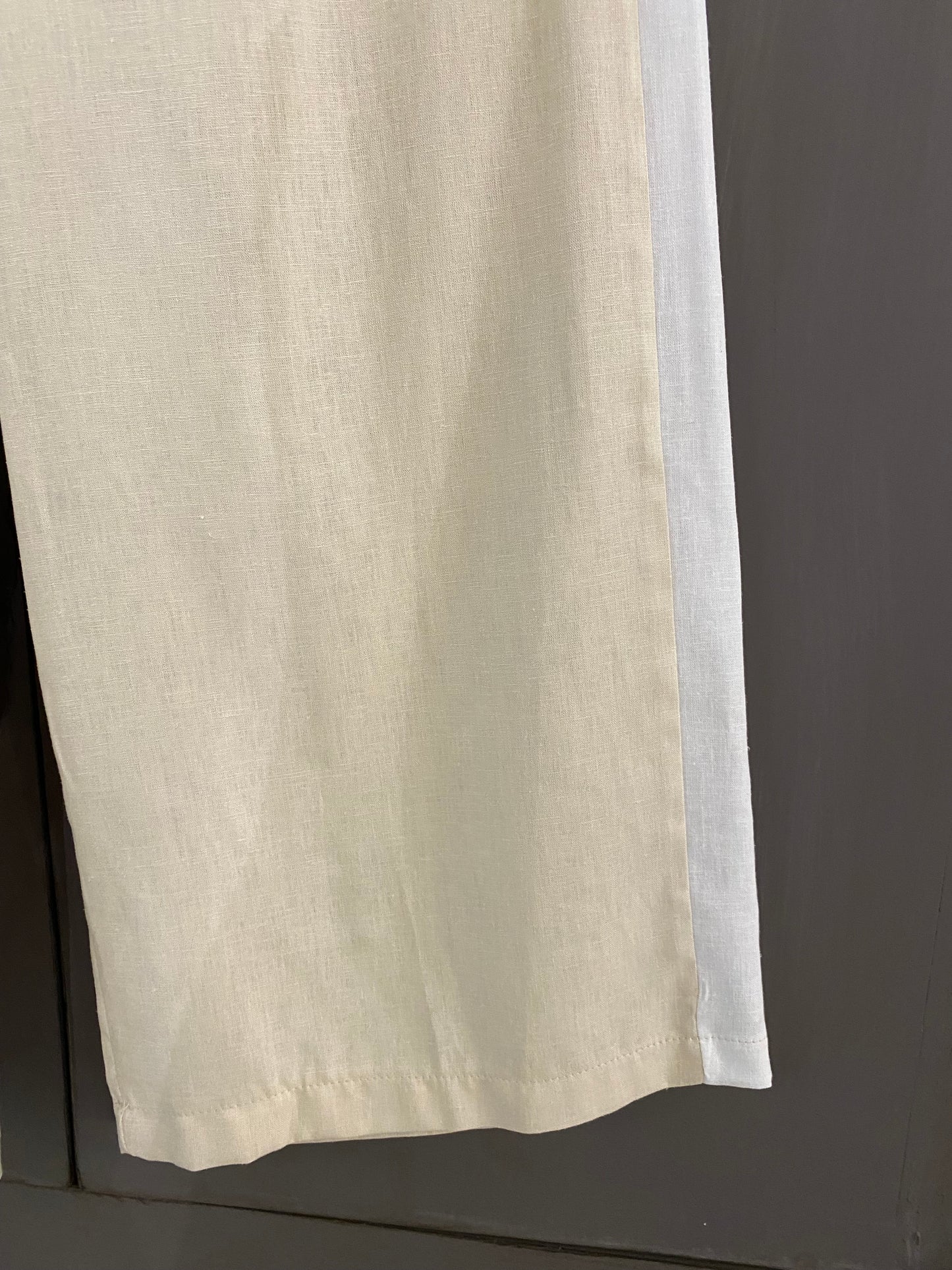 Luis pantalone donna in Lino e viscosa colore crema e panna