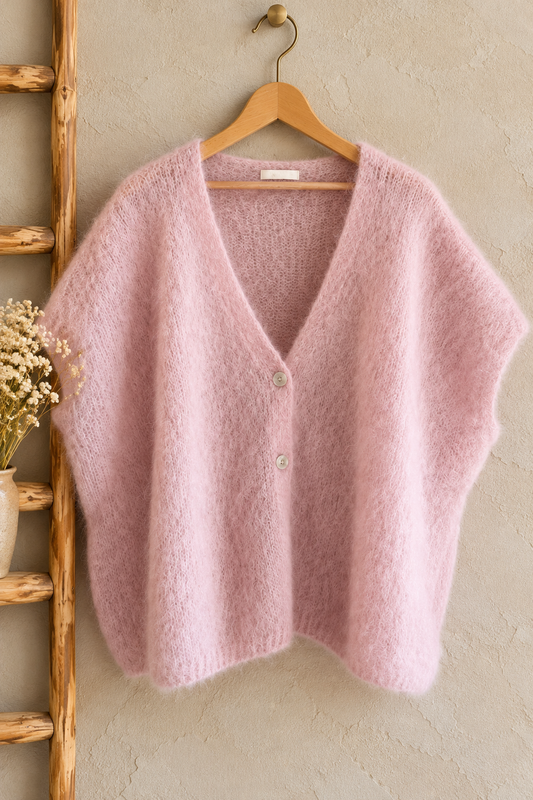 Cardigan Mohair Rose