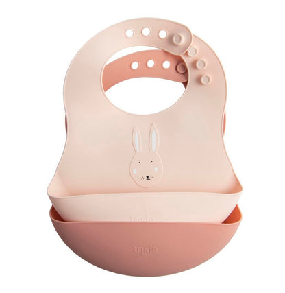 Set 2 bavaglini silicone coniglio
