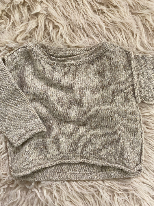 Maglia lana riciclata colore sabbia