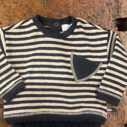completo bambino caldo cotone grigio carbone e panna