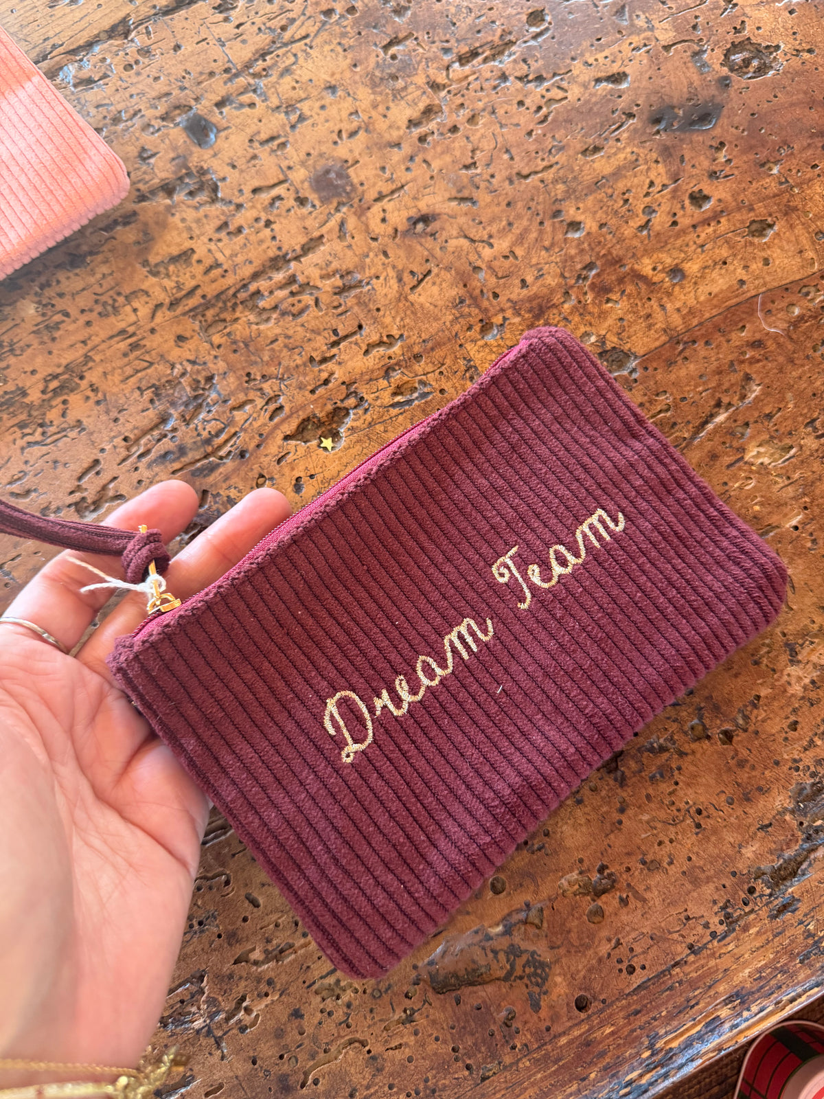 Pochette Velvet Dream Team burgundy