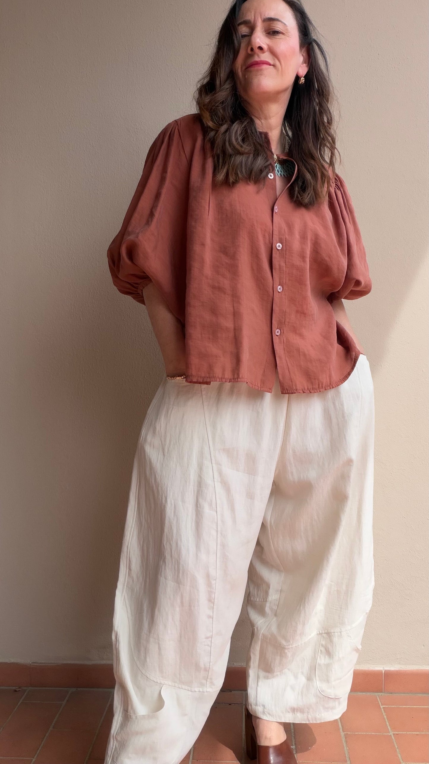 Camicia Delice terracotta