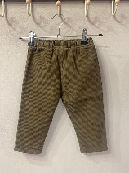 Pantalone in velluto a coste colore cioccolato