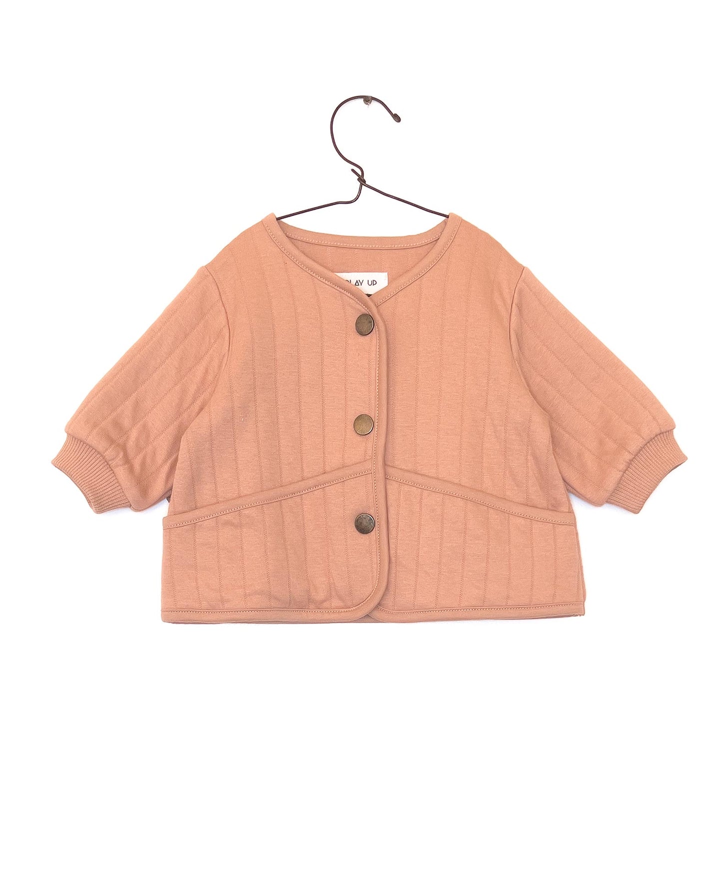 Completo in cotone trapuntato colore rosa chiaro